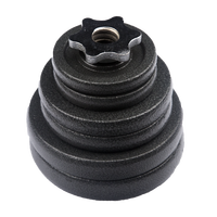 Kit d'Équipement de Musculation Altere Pesasp Haltères de Salle de Sport Personnalisés Chromés Réglables Peints en Noir Ensemble d'Haltères en Fonte 30 kg 20 kg