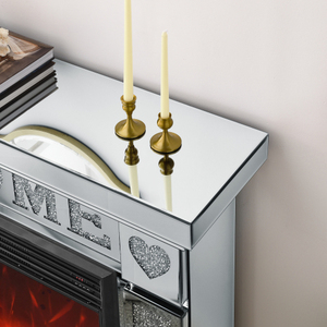 W 46" X D 12.6 X H 41" Acrylic <b>Fireplace</b> TV Cabinet Adjustable Storage Mid-Century Modern Design Fits 65" TVs - Product Image 6