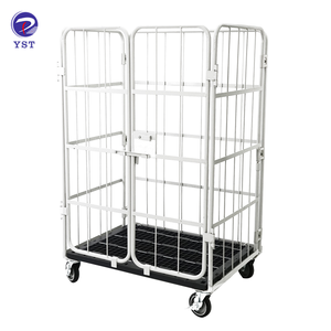 تخصيص جوانب شبكة سلكية قابلة للطي تصميم تحسين النقل آمن حل لفة قفص مع قاعدة بلاستيكية - Product Image 4