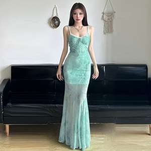 Robe de Soirée Longue Élégante pour Femme, Sans Manches, Asymétrique et Moulante pour Cocktail - Product Image 1