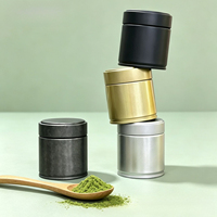 Boîte à thé matcha 60*68mm avec couvercle à vis scellé, boîte en fer blanc soudée, emballage individuel pour thé, boîte à café, emballage en fer blanc pour poudre d'épices