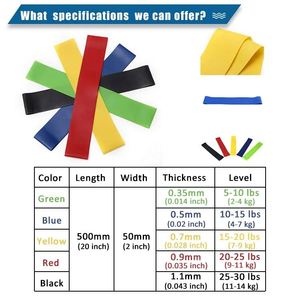 YIWU Custom 500 mm Gym Fitness Home Workout Set Latex Yoga Resistance Bands With Elastic Rubber <strong>Loop</strong> for Training - Product Image 3