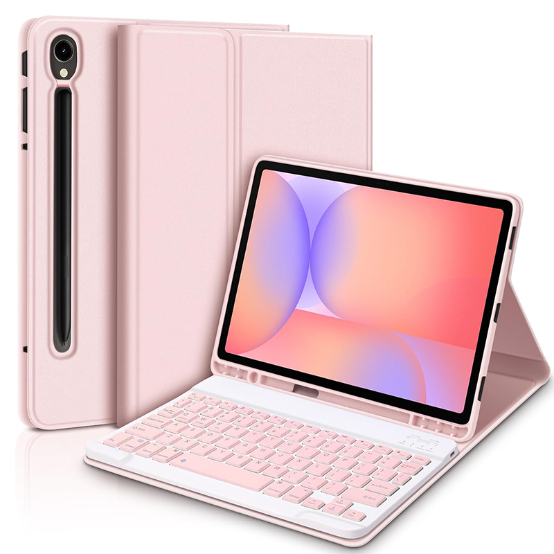 Custodia rosa+tastiera dello stesso colore