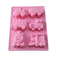 Moule en silicone HY pour enfants, thème voiture, pour chocolat, glaçons, pâtisserie DIY, bonbons, gelée, savon, bougies, plâtre, outils de pâtisserie