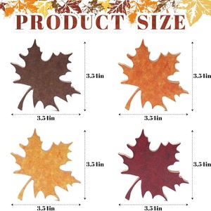 Adornos de Madera con Forma de Hoja de Arce, Decoraciones de MDF para Mesa de Acción de Gracias, Decoración de Escritorio con Temática Otoñal - Product Image 5