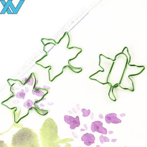 Klip kertas logam bentuk daun hijau kustom kategori produk hadiah promosi dan klip - Product Image 5