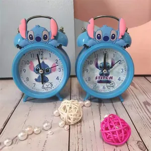 2021 new cartoon stitch exquisite lovely alloy silicone retro alarm clock