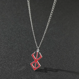 Collana a catena Berserk minimalista argento rosso placcato Anime Norse <span class=keywords><strong>mitologia</strong></span> per anniversario festa di fidanzamento - Product Image 4