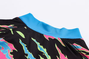 Maillot de cyclisme unisexe coloré camouflage à manches courtes, confortable, respirant, séchage rapide, élégant, pour le cyclisme sur route en plein air - Product Image 3