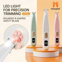 Tragbare ABS Geräuscharme Kabellose Hundepfoten-Trimmer mit LED-Licht Elektrischer Wiederaufladbarer Nagelschneider Tierhaar-Trimmer