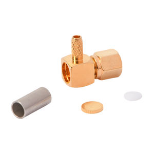 Câble d'antenne RG316 à <span class=keywords><strong>double</strong></span> blindage, câble électrique SMC femelle étanche, connecteur coaxial RF à sertir à angle droit - Product Image 3