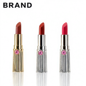 Private Label Luxury Lip Gloss Container <b>Customized</b> Golden Mirror Shine Long Lasting <b>Lipstick</b> for Party Makeup - Product Image 1