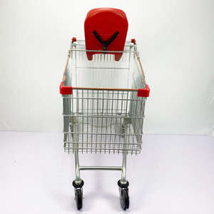 भारी शुल्क यूरोपीय शैली 240l बाजार सुपरमार्केट शॉपिंग ट्रॉली के साथ बेबी लाउंज चेयर के साथ - Product Image 3