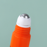 Tube de massage à bille unique personnalisé, gloss à lèvres orange, huile à lèvres, tube à roulettes pour baume à lèvres, emballage pour crème pour les yeux