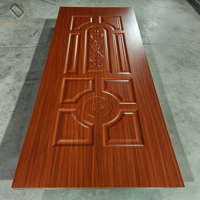 Plaque de porte moulée en mélamine stratifiée HDF 3,5 mm, étanche, surface pré-finitionnée pour portes intérieures d'appartement, OEM