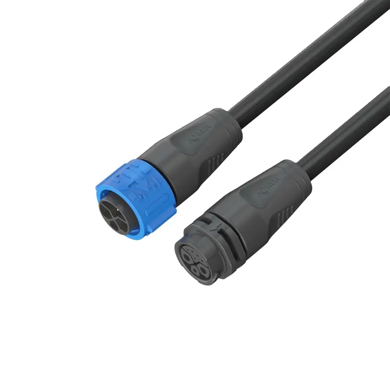 Câble de signal d'alimentation étanche 3 + 5 broches K25 Big Power 35A pré-câblé mâle femelle connecteur à verrouillage rapide IP67