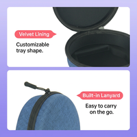 Étui Organisateur de Câbles Rond en Tissu EVA, Boîte Cadeau Antichoc Portable pour Câbles de Données et Écouteurs, Personnalisation OEM, Vente en Gros
