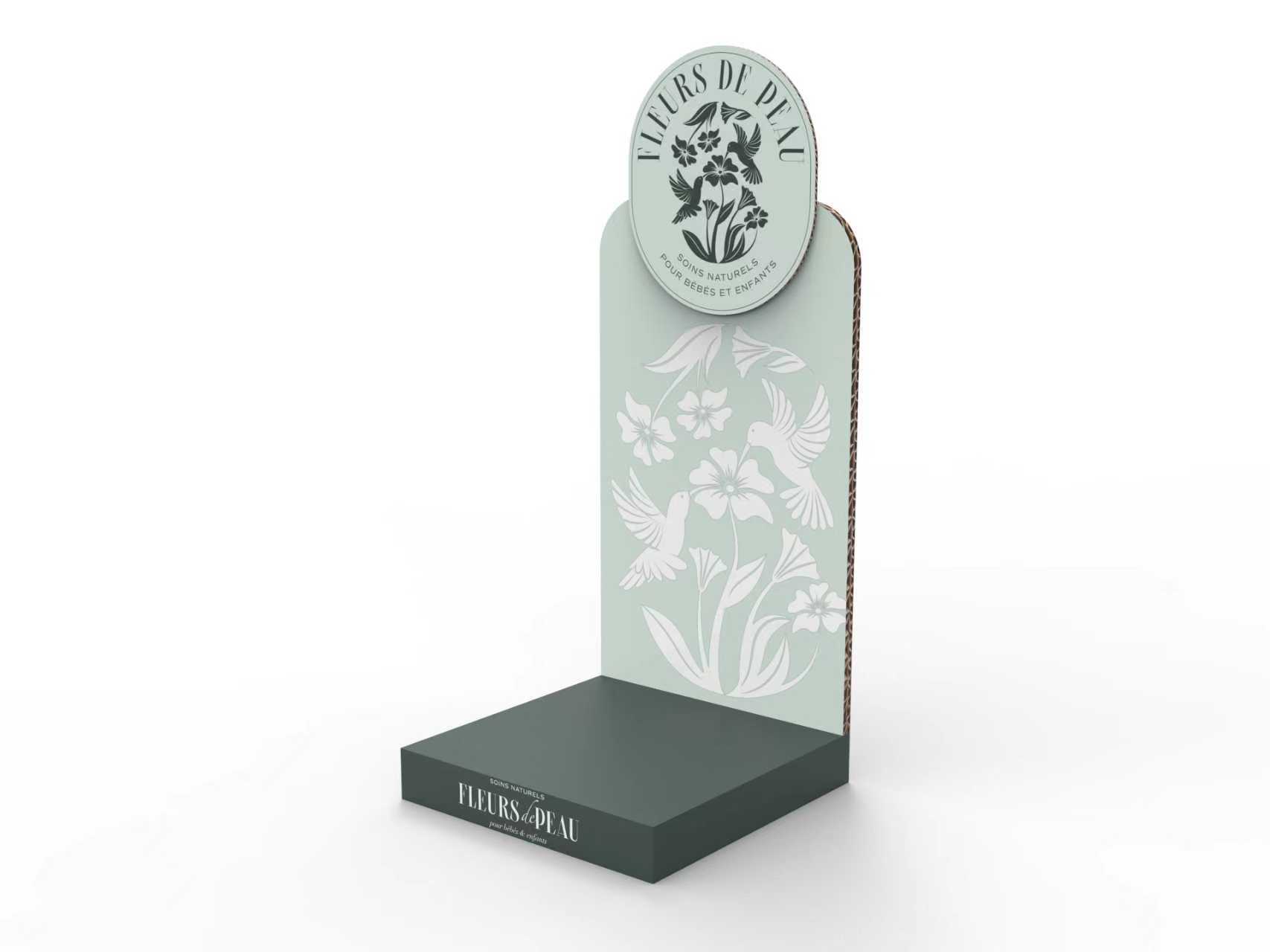 Custom Desktop Cardboard Display Stand Countertop Skincare Rack for Cosmetic Stores Customized Display Rack — view 6