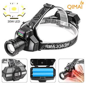 Lampe frontale T166 avec écran numérique de 9,2 cm, rechargeable, lumière LED blanche, utilisation en extérieur - Product Image 3