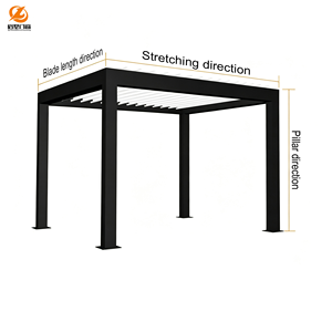 Pergola en aluminium pour l'extérieur, pergola bioclimatique motorisée en aluminium, <span class=keywords><strong>abri</strong></span> <span class=keywords><strong>de</strong></span> <span class=keywords><strong>jardin</strong></span> pour patio <span class=keywords><strong>6x3</strong></span> - Product Image 6
