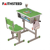 Ensemble bureau et chaise réglables en hauteur pour enfants, table d'apprentissage pour enfants avec compartiment de rangement pour l'école