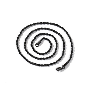 Rantai Tali Hitam Berlapis Hitam Yiwu Aceon Velle Stockment Pengiriman Cepat Panjang <span class=keywords><strong>20</strong></span> Inci Harga Grosir Murah - Product Image 1