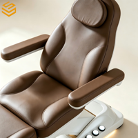 Lit de massage électrique portable large avec base LED, 3 moteurs, professionnel pour SPA, salon, hôtel, maison, massage des pieds