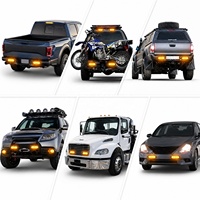 Nouvelle lampe stroboscopique d'avertissement LED bleu glace en aluminium pour calandre de voiture 12V