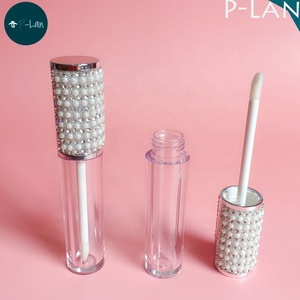 P-Lan品牌库存美人鱼彩虹闪光粉色紫色珍珠顶部金属6毫升唇彩管带魔杖 - Product Image 3