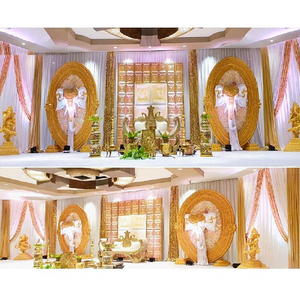 โครงเวทีงานแต่งงานสไตล์ราชวงศ์อินเดีย ดีไซน์หรูหราทันสมัย ทำจากไฟเบอร์กลาส ปรับแต่งขนาดและสีได้ - Product Image 1