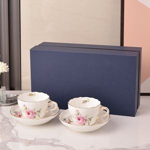 Nouvelles tasses et assiettes doubles en porcelaine fine écologiques, idéales pour les cadeaux et l'usage domestique - Product Image 3