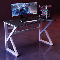 Meubles de bureau ergonomique en l, table de jeu, ordinateur, bureau, personnalisé, en métal noir, bureau de gaming