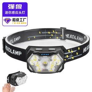 Nouvelle lampe frontale à induction 9 LED rechargeable avec avertissement de lumière rouge pour le cyclisme et la course en extérieur, lampe LED portable - Product Image 3