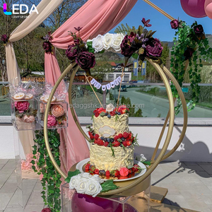 LEDA Handmade Metal Cake Stand Customized New Design for Wedding Parties Regular Size Home Events <b>Table</b> Decorations - Product Image 2