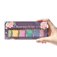 Kinscoter Huile Essentielle Marque Blanche, Kit d'Huiles Essentielles 100% Pures pour Diffuseur d'Arômes, Lot de 6 Bouteilles d'Huiles Essentielles Naturelles