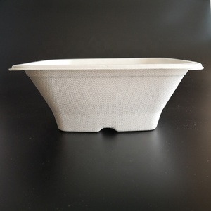 Compostables Bio Pâte à Papier Canne À Sucre carré bol en papier - Product Image 2