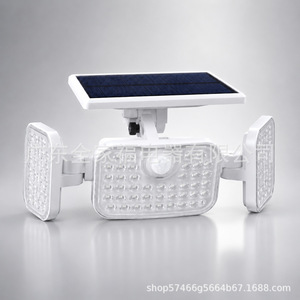 Solar Wall <b>Light</b> 3-Head <b>Led</b> With <b>Motion</b> <b>Sensor</b> Solar Panel Outdoor Waterproof Street Lamp - Product Image 3
