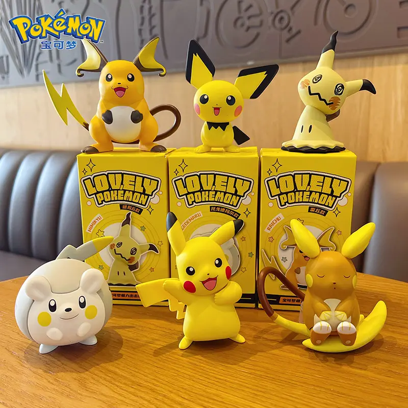 Hot Sale Genuine Pokemon Action Figure Blind Box Pikachu Mimikyu Raichu Figure