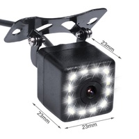 Caméra de recul de voiture à vision nocturne 12 LED Image HD CCD Caméra de recul de voiture étanche IP67 pour voitures Pickup Trucks SUV RVs