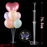 Supports de table et ensembles de piliers transparents à ventouse pour ballons, pour la décoration de mariages et fêtes d'anniversaire, vente en gros