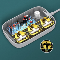 Multiprise Électrique LDNIO SC3416 avec Prise Secteur Gan 65W US EU UK, Bloc d'Alimentation 100-250V et Parasurtenseur