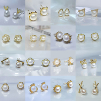 Lefeng – boucles d'oreilles baroques en or avec perles d'eau douce pour femmes, offre spéciale