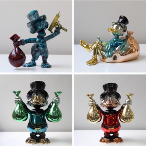 Escultura de Resina Personalizada, Moderna y Elegante, de Personajes de TV, Cine y Dibujos Animados, Estatua de Tío Patricio McDuck a Tamaño Real en Cromo, Coleccionable - Product Image 6