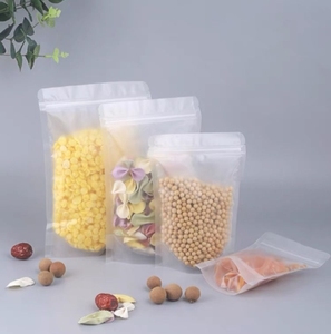 Clear Recyclable Reusable Zip Lock Stand up <b>Pouch</b> PE Gravure Printing Customizable Packaging for Snacks Canned Food Pet Food - Product Image 1