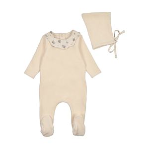 <span class=keywords><strong>Pijama</strong></span> de Primavera/Otoño Personalizado para Bebés, Mono de Terciopelo con Estampado Floral, Suave y Transpirable, Mameluco para Recién Nacidos con Gorro - Product Image 2