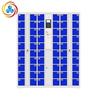 Armoire métallique à 60 portes avec serrure électronique, station de recharge pour téléphones portables, casier de recharge intelligent