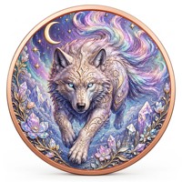 Pièce de monnaie en cuivre pur 999 de 1 oz, série Relief Animal, haute relief 3D, couleur UV, édition collector colorée