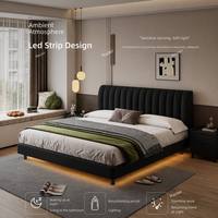 Luxuriöses Modernes Smart Elektrisch Verstellbares Kingsize-Bettgestell |   Schwerelosigkeitsplattform |   Lederpolsterung Kiefernholzrahmen Beleuchtet