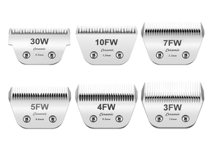 منتج جديد احترافي للعناية بالحيوانات الأليفة A5 شفرة واسعة ماكينة قص الحيوانات الأليفة عالية الكربون الصلب شفرة واسعة 3FW/4FW/5FW/7FW/10FW/30W - Product Image 2