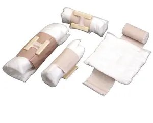 中国制造商医疗用品弹性急救绷带 (H型)，带棉垫伤口敷料